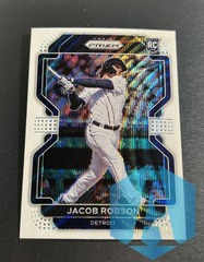 2022 Panini Prizm White Wave Jacob Robson #60 RC Rookie Detroit Tigers